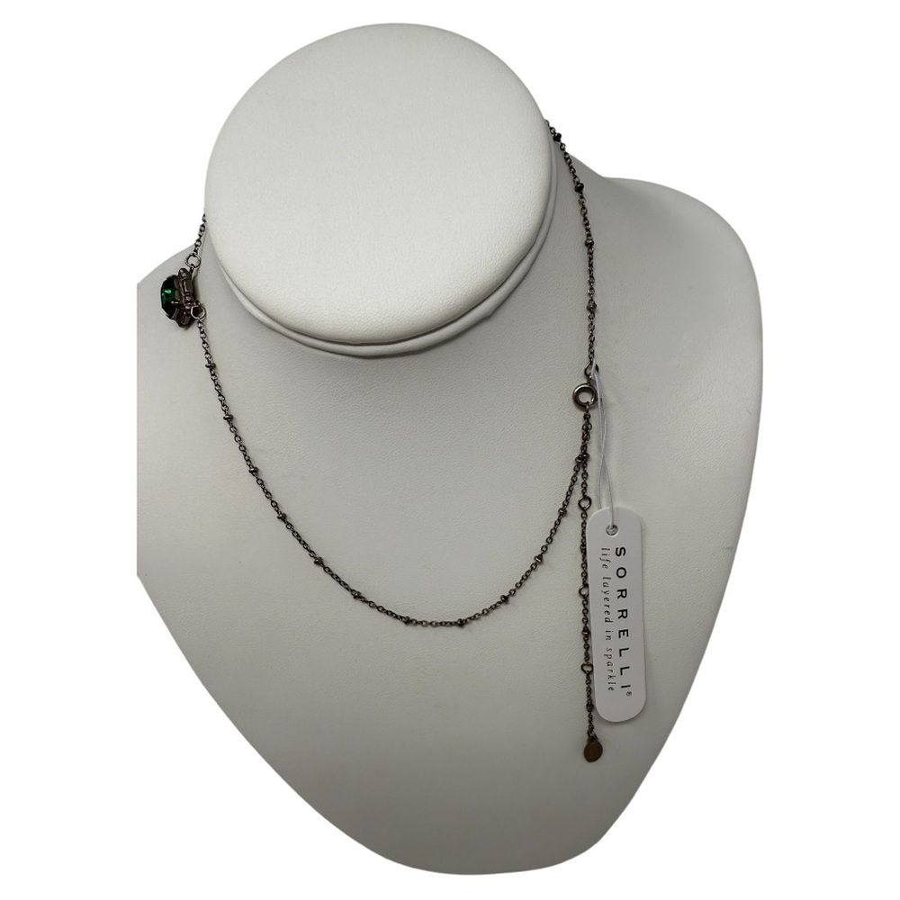 Sorrelli RETIRED SNOWY MOSS Necklace in Antique Silver - Picture 4 of 4